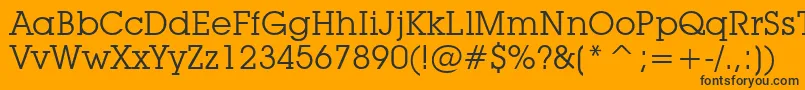LubalinGraphBookBt Font – Black Fonts on Orange Background