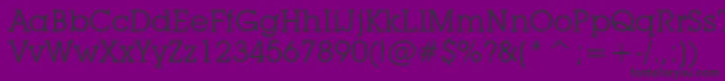 Fonte LubalinGraphBookBt – fontes pretas em um fundo violeta