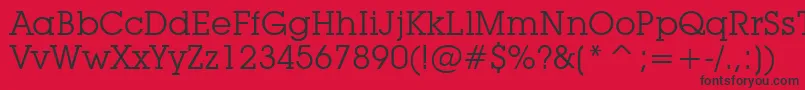 fuente LubalinGraphBookBt – Fuentes Negras Sobre Fondo Rojo