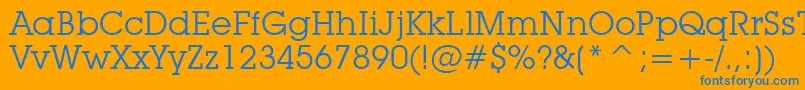 LubalinGraphBookBt Font – Blue Fonts on Orange Background