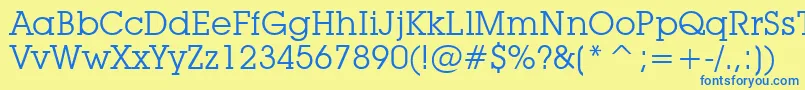 LubalinGraphBookBt Font – Blue Fonts on Yellow Background