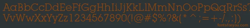 More about LubalinGraphBookBt Font LubalinGraphBookBt Font – Brown Fonts on Black Background
