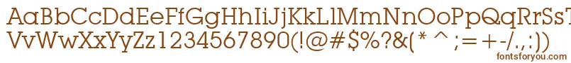 LubalinGraphBookBt-fontti – ruskeat fontit valkoisella taustalla