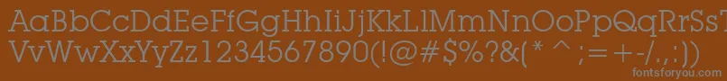 LubalinGraphBookBt Font – Gray Fonts on Brown Background