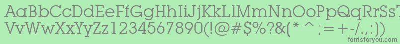 フォントLubalinGraphBookBt – 緑の背景に灰色の文字