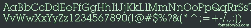 LubalinGraphBookBt Font – Green Fonts on Black Background
