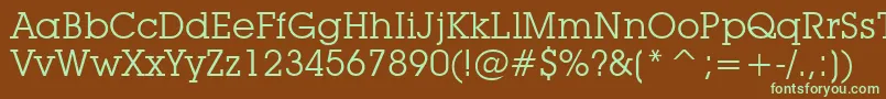 LubalinGraphBookBt Font – Green Fonts on Brown Background
