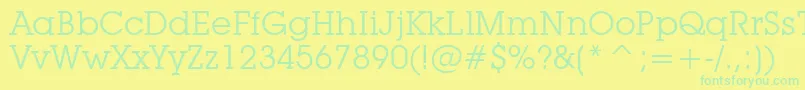 fuente LubalinGraphBookBt – Fuentes Verdes Sobre Fondo Amarillo