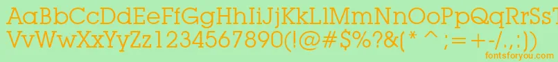 fuente LubalinGraphBookBt – Fuentes Naranjas Sobre Fondo Verde