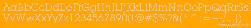 LubalinGraphBookBt Font – Pink Fonts on Orange Background