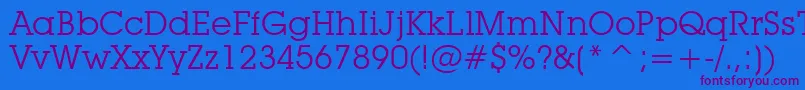 Шрифт LubalinGraphBookBt – фиолетовые шрифты на синем фоне