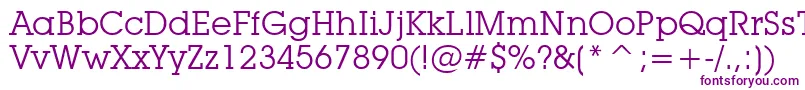 Czcionka LubalinGraphBookBt – fioletowe czcionki