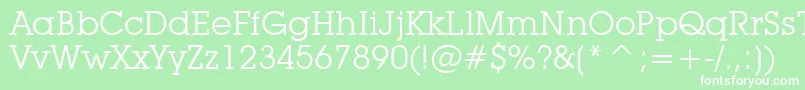 LubalinGraphBookBt Font – White Fonts on Green Background