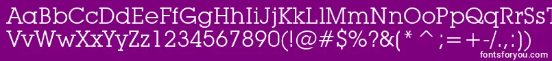 LubalinGraphBookBt Font – White Fonts on Purple Background