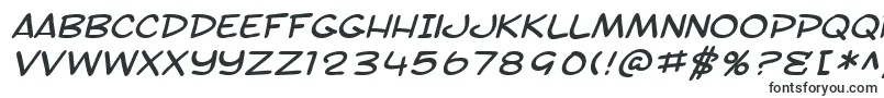 Шрифт SF Toontime Extended Italic – формы шрифтов