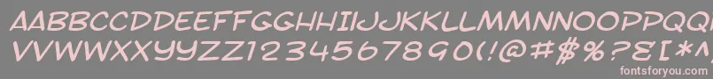 SF Toontime Extended Italic Font – Pink Fonts on Gray Background