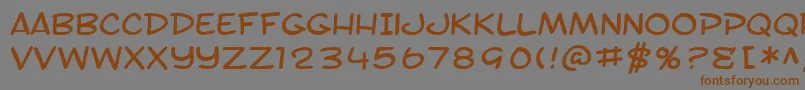 SF Toontime Extended Font – Brown Fonts on Gray Background