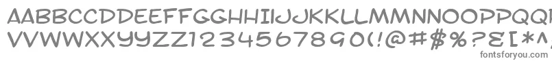 フォントSF Toontime Extended – 白い背景に灰色の文字