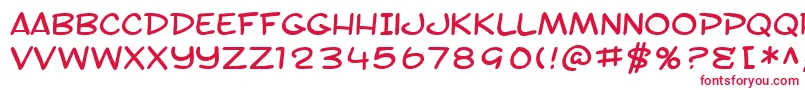 SF Toontime Extended Font – Red Fonts on White Background