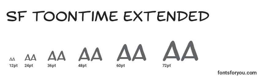 SF Toontime Extended Font Sizes