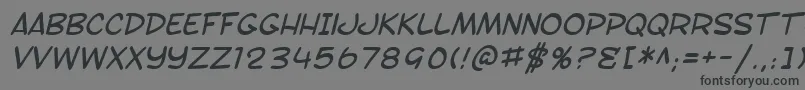 フォントSF Toontime Italic – 黒い文字の灰色の背景