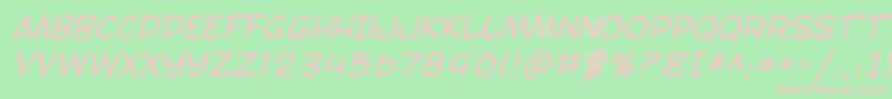 SF Toontime Italic Font – Pink Fonts on Green Background