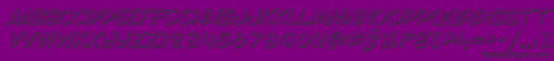 SF Toontime Shaded Italic Font – Black Fonts on Purple Background