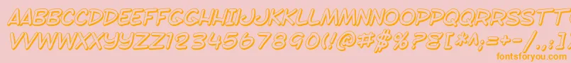 SF Toontime Shaded Italic Font – Orange Fonts on Pink Background