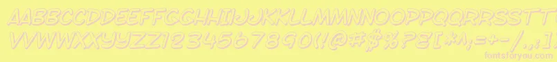 SF Toontime Shaded Italic Font – Pink Fonts on Yellow Background