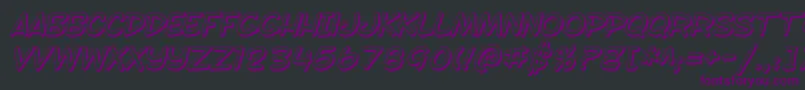 SF Toontime Shaded Italic-Schriftart – Violette Schriften auf schwarzem Hintergrund