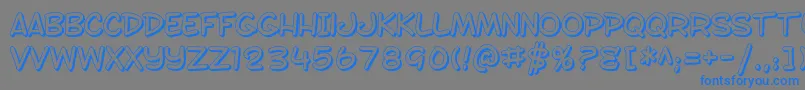 SF Toontime Shaded Font – Blue Fonts on Gray Background