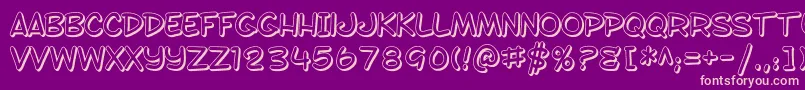 SF Toontime Shaded Font – Pink Fonts on Purple Background