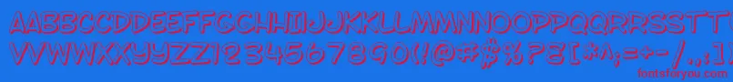 SF Toontime Shaded Font – Red Fonts on Blue Background