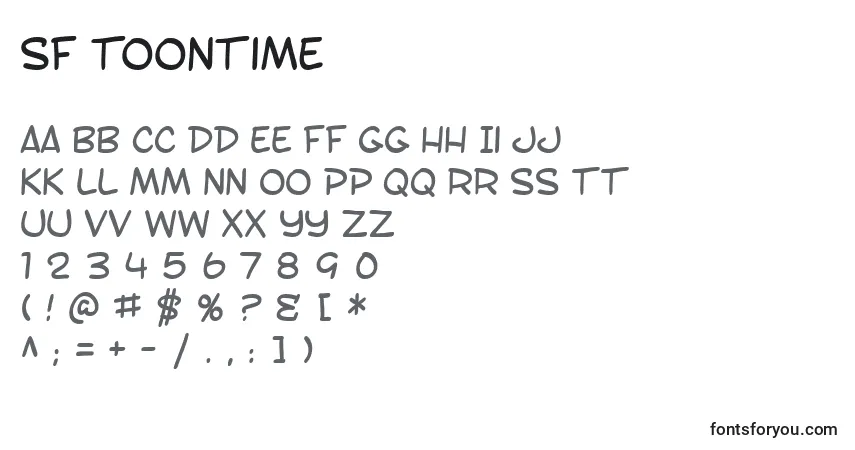 Fuente SF Toontime - alfabeto, números, caracteres especiales