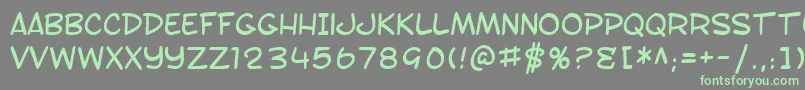 SF Toontime Font – Green Fonts on Gray Background