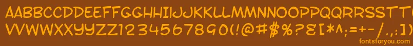 SF Toontime Font – Orange Fonts on Brown Background