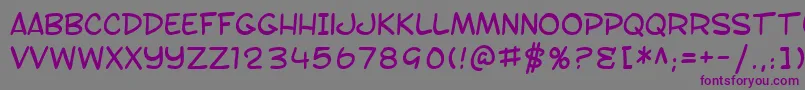 SF Toontime Font – Purple Fonts on Gray Background