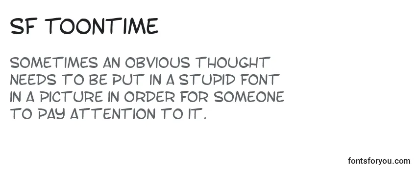 Review of the SF Toontime Font
