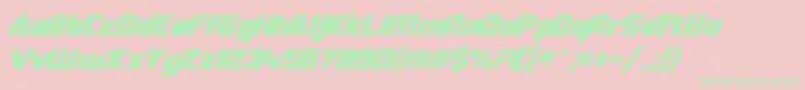 fuente SF TransRobotics Bold Italic – Fuentes Verdes Sobre Fondo Rosa