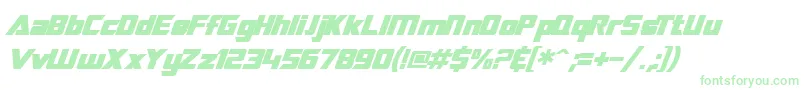 SF TransRobotics Bold Italic Font – Green Fonts on White Background