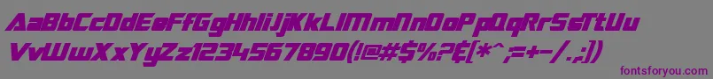 SF TransRobotics Bold Italic Font – Purple Fonts on Gray Background
