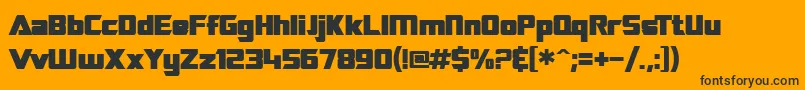 SF TransRobotics Bold Font – Black Fonts on Orange Background