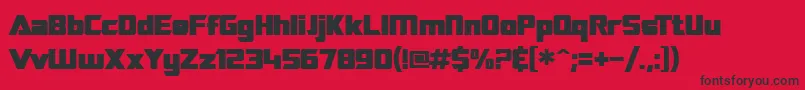 SF TransRobotics Bold Font – Black Fonts on Red Background