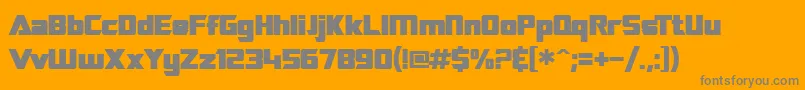 SF TransRobotics Bold Font – Gray Fonts on Orange Background