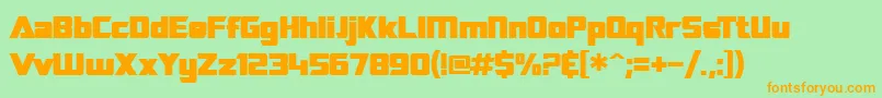 SF TransRobotics Bold Font – Orange Fonts on Green Background