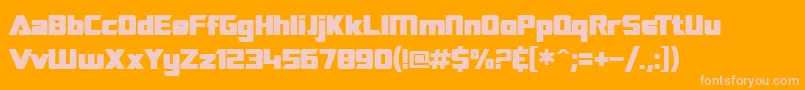 SF TransRobotics Bold Font – Pink Fonts on Orange Background