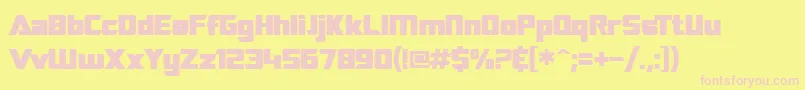 SF TransRobotics Bold Font – Pink Fonts on Yellow Background