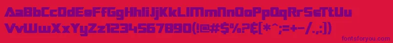 SF TransRobotics Bold Font – Purple Fonts on Red Background