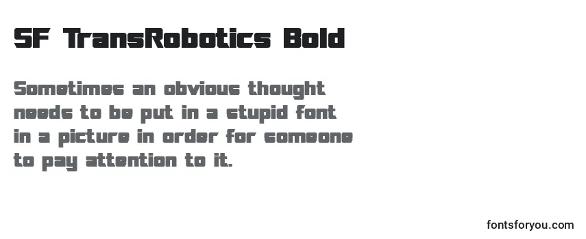 SF TransRobotics Bold フォントのレビュー