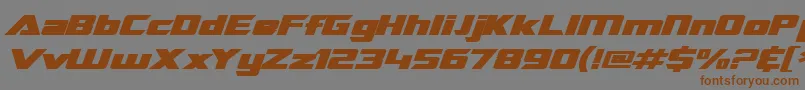 SF TransRobotics Extended Bold Italic Font – Brown Fonts on Gray Background